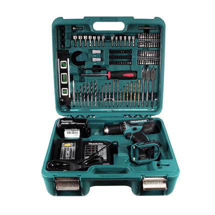 Makita DHP 482 STTK Akku Schlagbohrschrauber 18 V 62Nm im Koffer + 5,0 Ah Akku + Ladegerät + 101 tlg. Zubehör Set - Toolbrothers