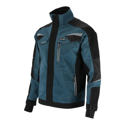 LAHTI PRO Arbeitsjacke mit Reflexstreifen Slim Fit Groesse XXL L4042105 tuerkis schwarz 1 - toolbrothers