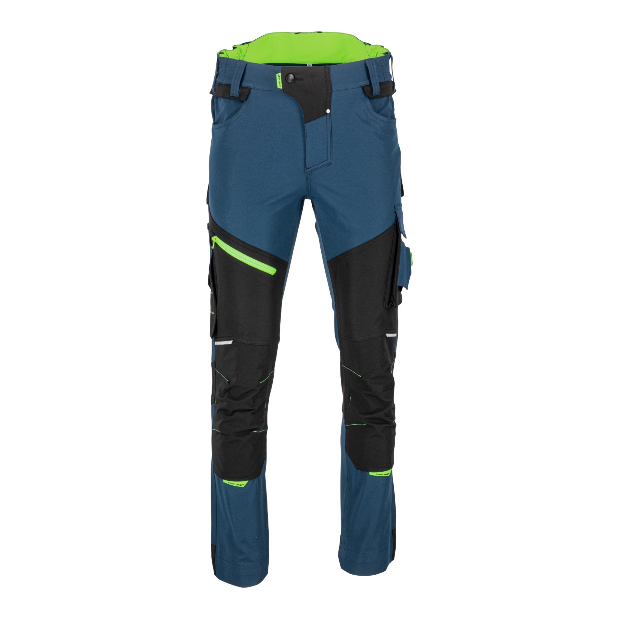 LAHTI PRO Stretch Arbeitshose Groesse XL L4056004 blau schwarz gruen 1 - toolbrothers