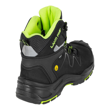 LAHTI PRO Sicherheitsstiefel Nubuk S3 FO HRO SR Groesse 39 L3013039 schwarz gruen 3 - toolbrothers
