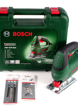 Bosch PST 670 (CT) Heimwerker Stichsäge 500W + 3x Stichsägeblätter + Koffer - Toolbrothers