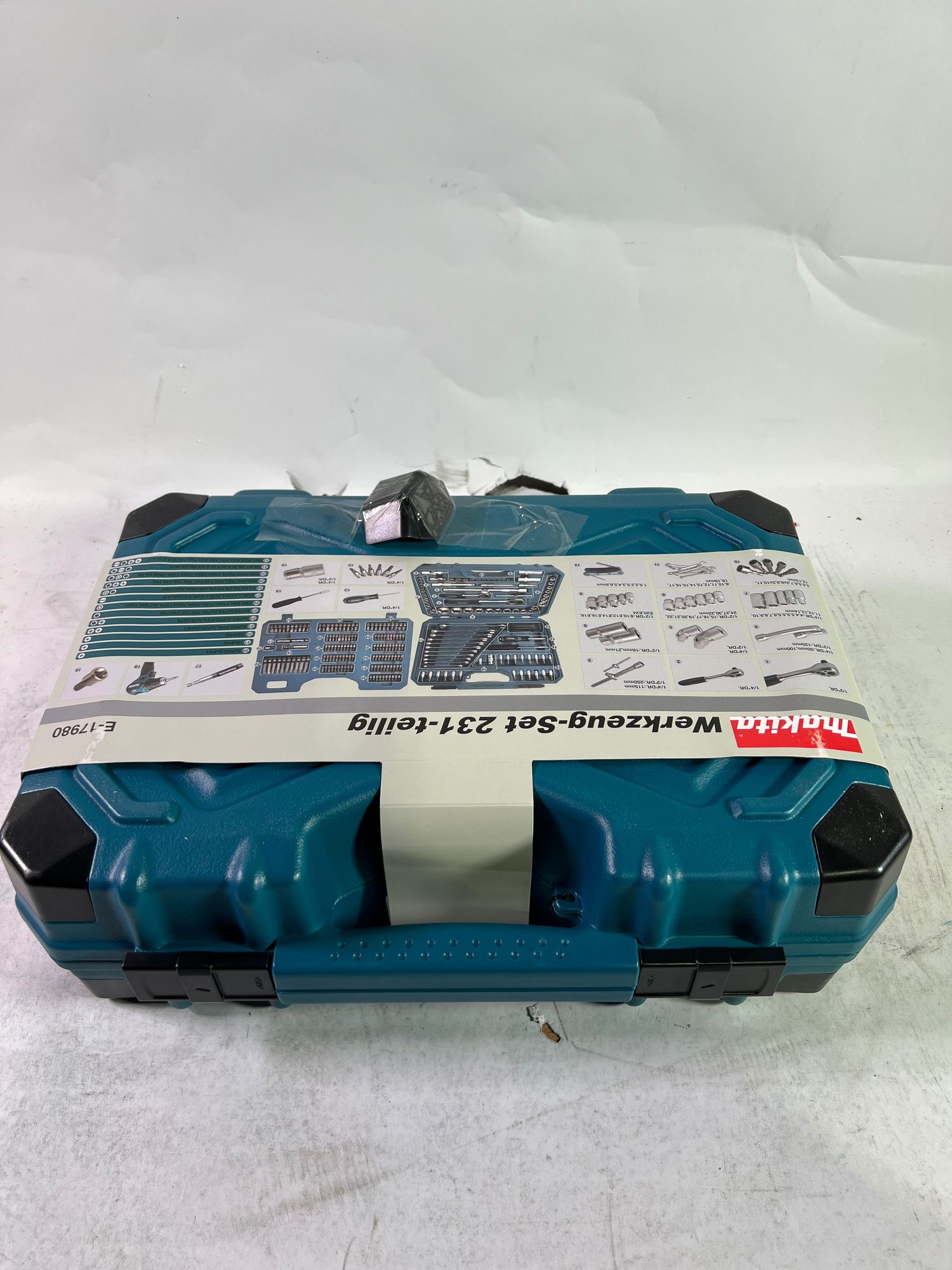 Makita E 17980 Werkzeug Set 231 tlg 5 16 1 4 1 2 Schraubendreher Ratsche Schraubenschluessel Bits Koffer Leicht Gebraucht 3 - toolbrothers