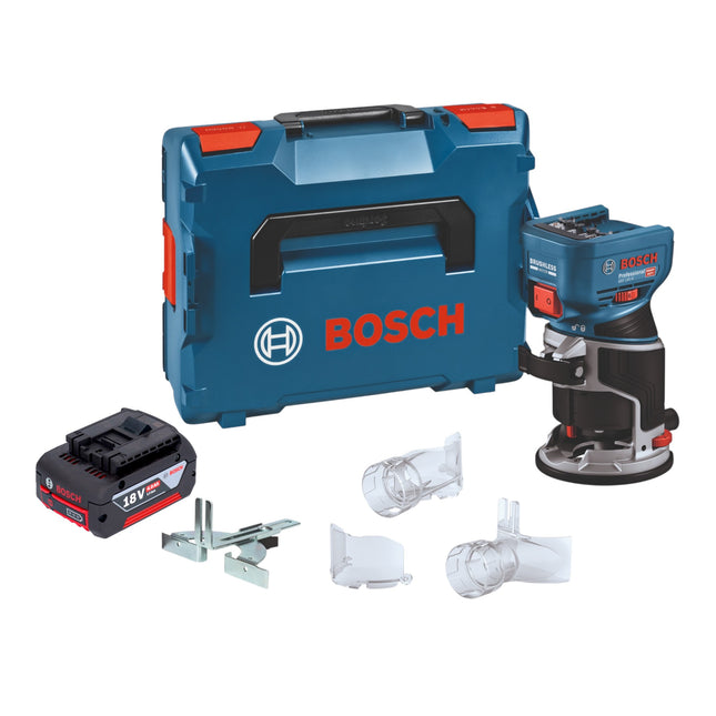 Bosch GKF 18V 8 Professional Akku Kantenfraese 18 V 8 0 mm Brushless 1x Akku 4 0 Ah L Boxx ohne Ladegeraet 0 - toolbrothers