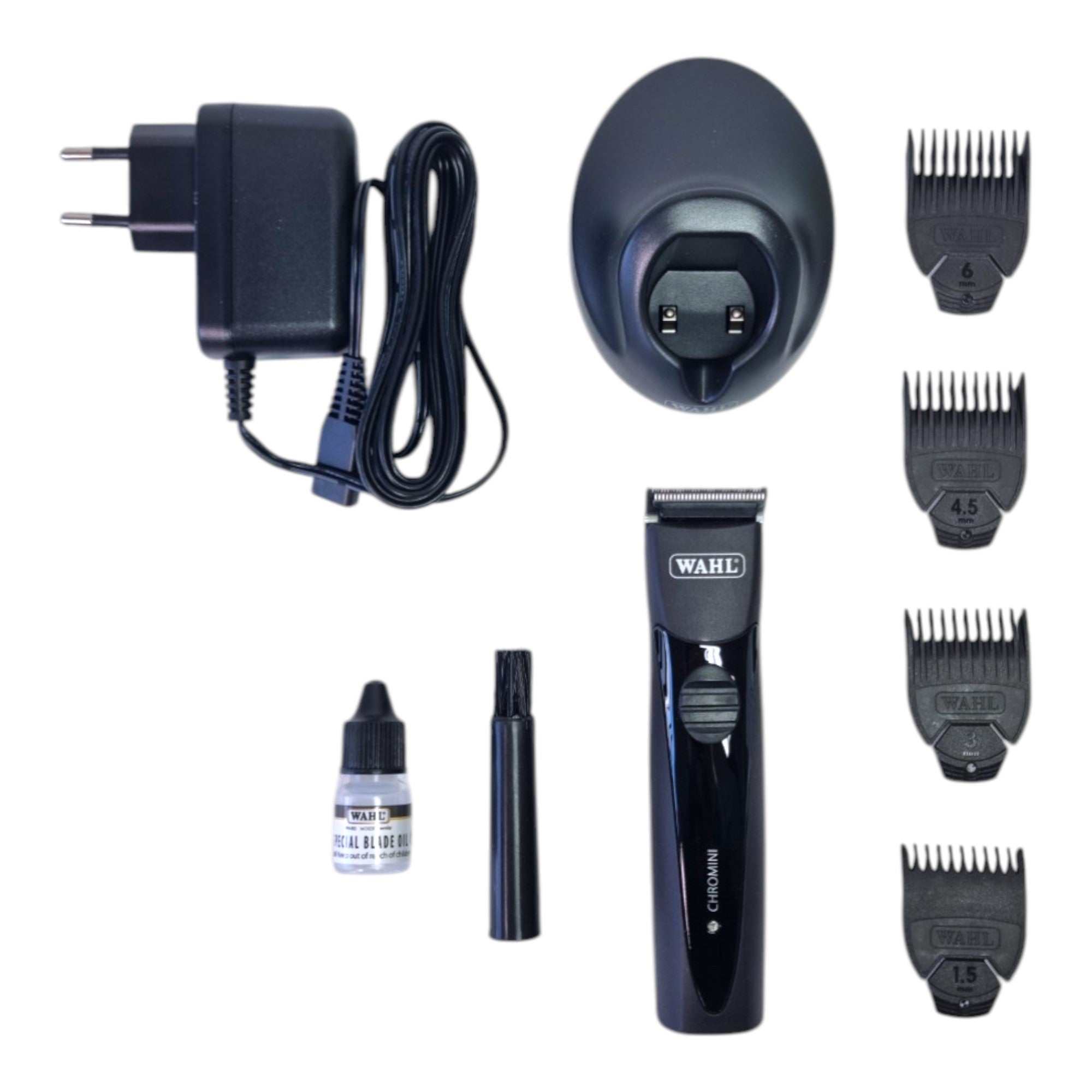 Wahl ChroMini Akku Trimmer 0 3 x 32 mm 1591 0466 4x Aufsteckkamm 0 - toolbrothers