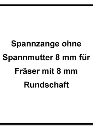 Bosch Spannzange ohne Spannmutter 8 mm ( 2608570049 ) für Bosch Fräse - Toolbrothers