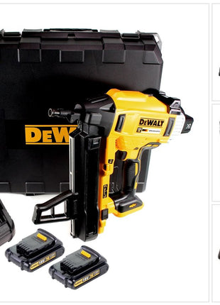 DeWalt DCN 890 S2 Akku Nagler 18 V Li-Ion Brushless im Koffer + 2 x 1,5 Ah Akku + Ladegerät - Toolbrothers