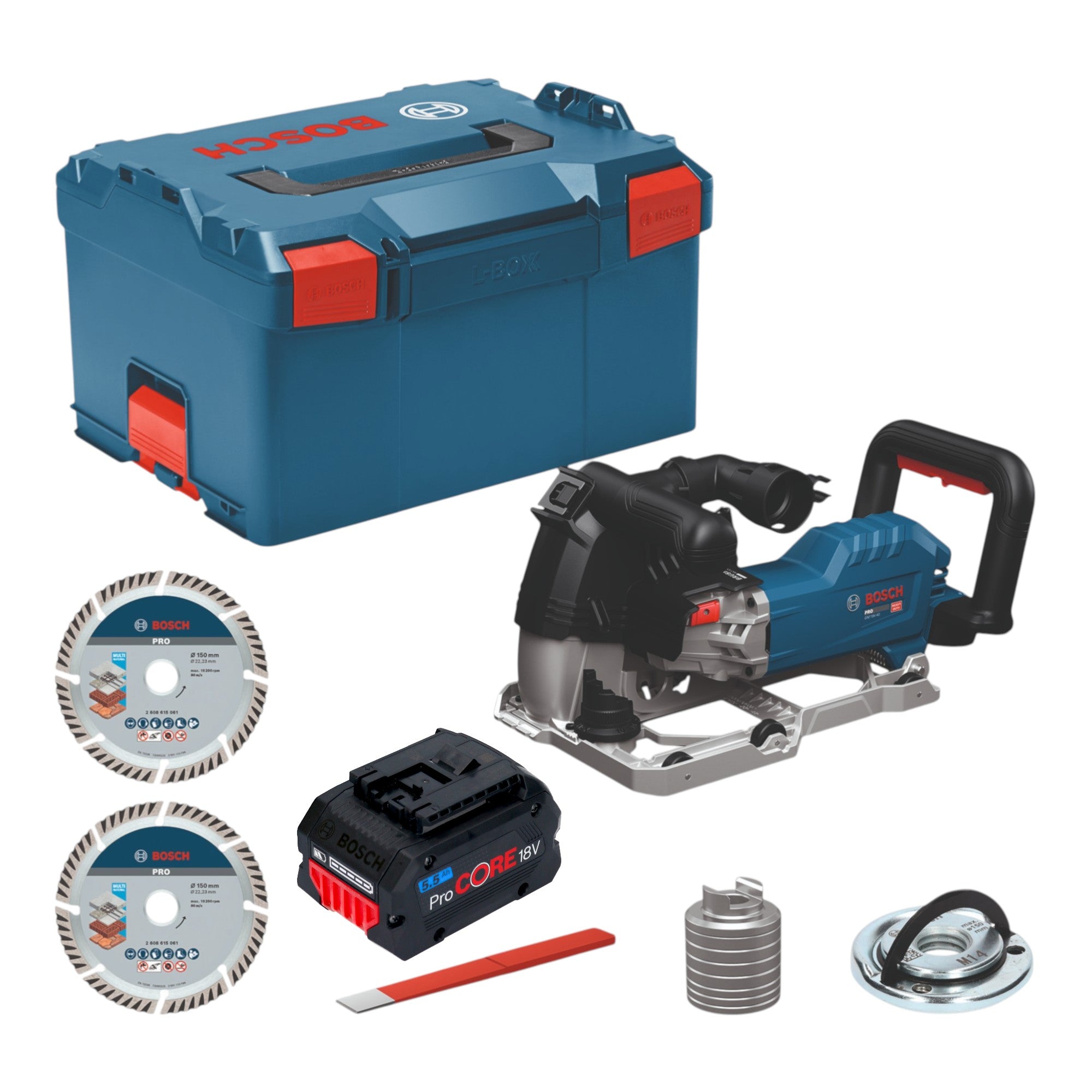 Bosch GNF 18V 40 Akku Mauernutfraese 18 V 40 mm Brushless 1x ProCORE Akku 5 5 Ah L Boxx ohne Ladegeraet 0 - toolbrothers
