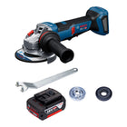 Bosch GWS 18V 11 PS Akku Winkelschleifer 18 V 125 mm Brushless 1x Akku 5 0 Ah ohne Ladegeraet 0 - toolbrothers