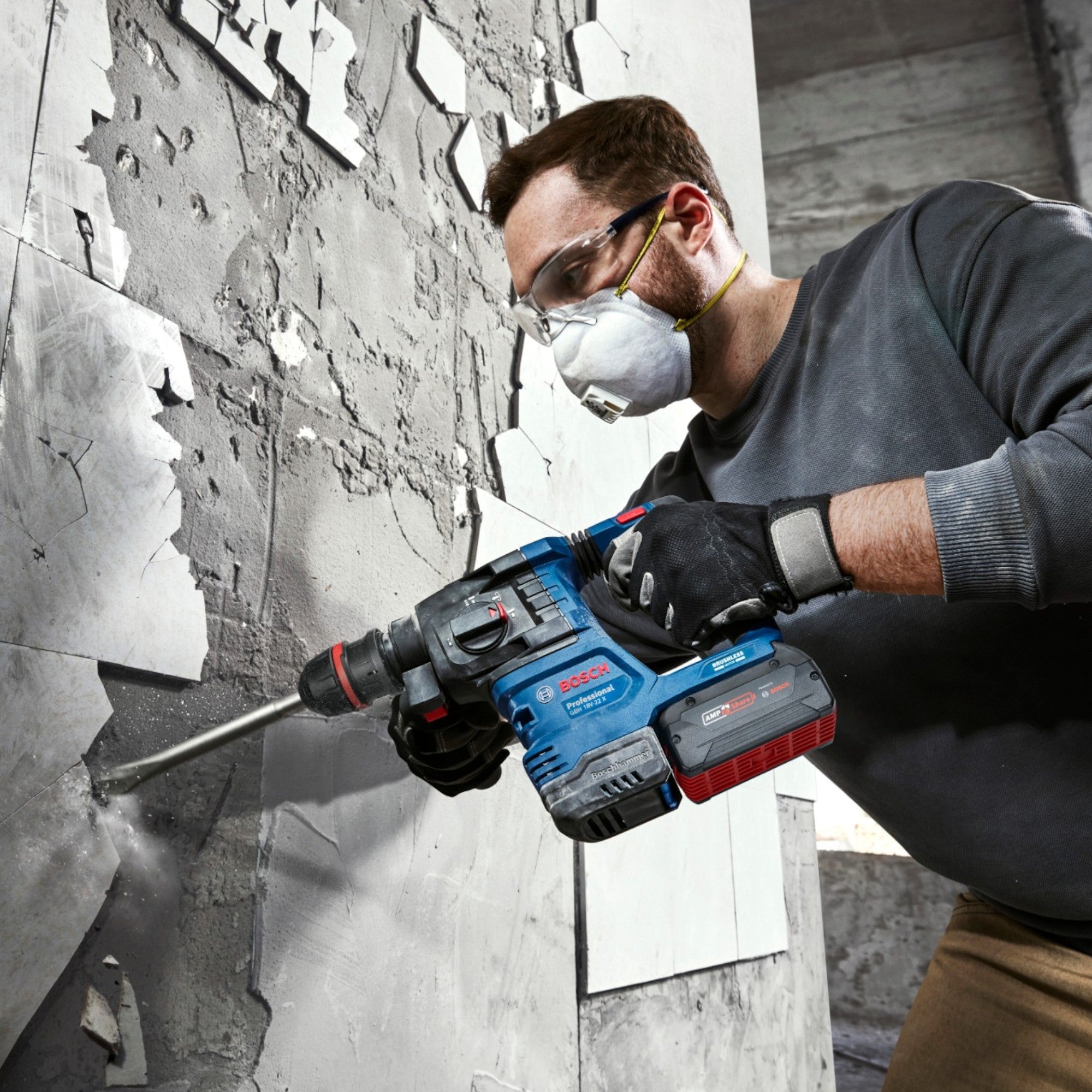 Bosch GBH 18V 22 X Professional Akku Bohrhammer 18 V 2 J SDS plus Brushless 0611924100 Solo ohne Akku ohne Ladegeraet 3 - toolbrothers