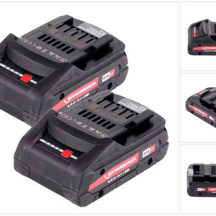 Rothenberger RO BP18/4 Li-HD Akkus - 18V / 4,0 Ah 2 Stück ( 1000002548 ) - Toolbrothers