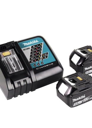 Makita DML 802 RT Akku Lampe 18 V Li-Ion für 14,4 und 18 V Akku + 2 x 5,0 Ah Akku + Ladegerät - Toolbrothers