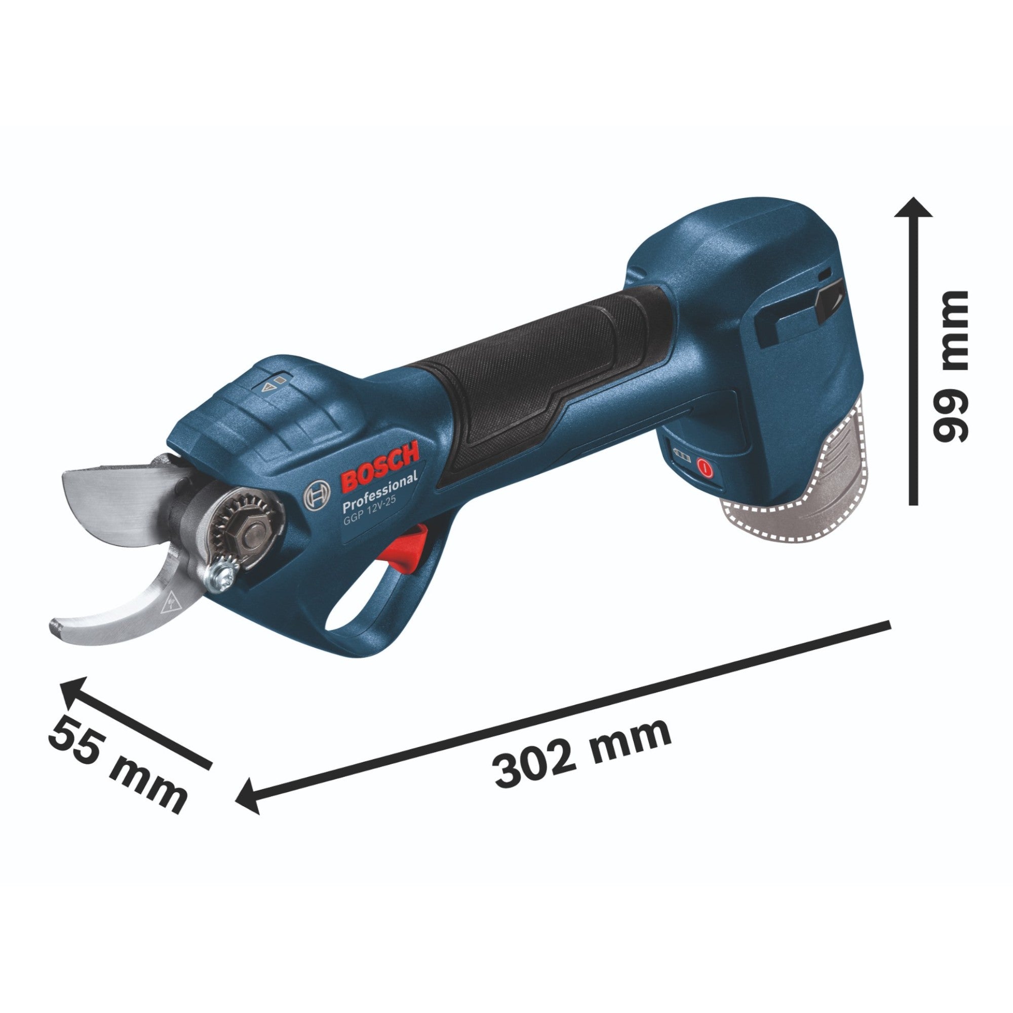 Bosch GGP 12V 25 Akku Gartenschere 12 V 25 mm Brushless 1x Akku 6 0 Ah Ladegeraet 4 - toolbrothers