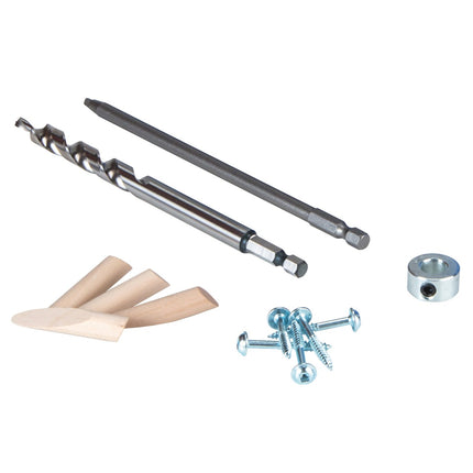 KREG Jig K4 Starter Set ( K4 ) Kit complet d'assemblage pour charpentier en bois avec gabarit de perçage K4, Foret étagé, Embouts, vis et chevilles.