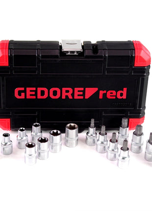 Gedore red Steckschlüssel Satz 1/2 TX E10-24T30-70 16tlg ( R68003016 ) im Kunststoffkoffer - Toolbrothers