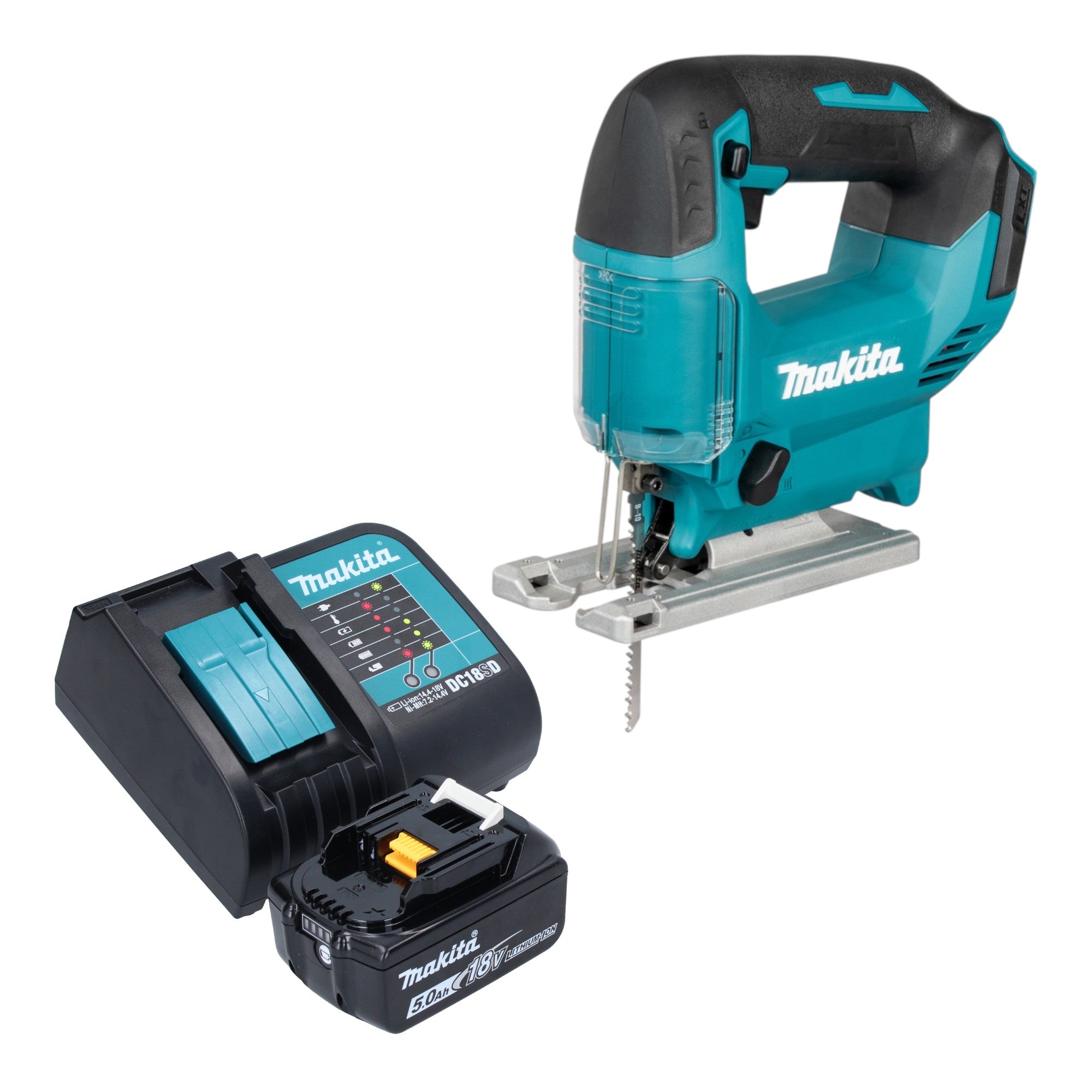 Makita DJV 186 ST1 Akku Pendelhubstichsaege 18 V 1x Akku 5 0 Ah Ladegeraet 0 - toolbrothers