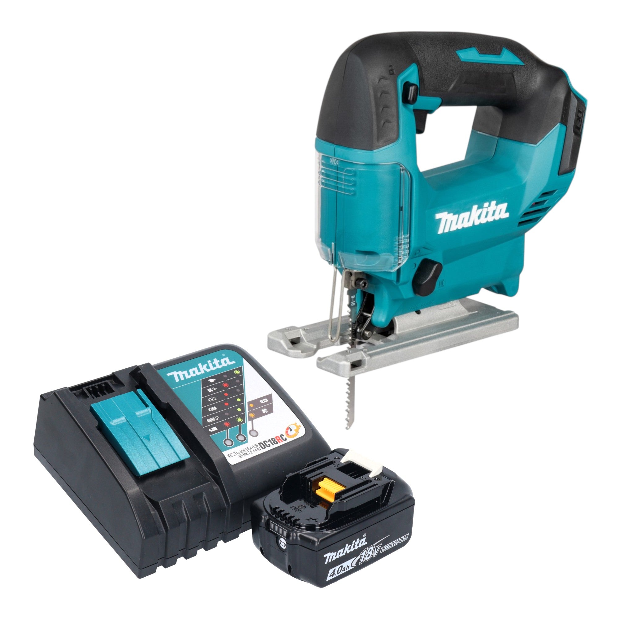 Makita DJV 186 RM1 Akku Pendelhubstichsaege 18 V 1x Akku 4 0 Ah Ladegeraet 0 - toolbrothers