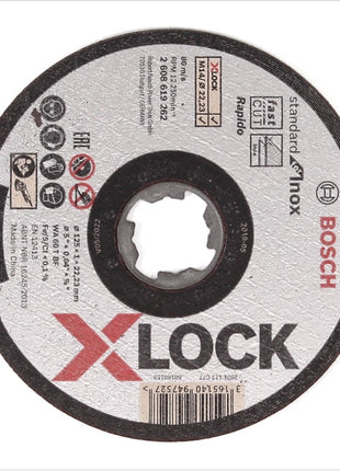 Bosch Trennscheiben X-LOCK 125 x 22,23mm Standard for Inox (  2608619267 ) - Toolbrothers