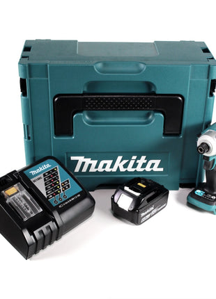 Makita DTD 171 RG1J Akku Schlagschrauber 18 V 180 Nm 1/4" Brushless + 1x Akku 6,0 Ah + Ladegerät + Makpac - Toolbrothers