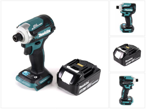 Makita DTD 171 F1 Akku Schlagschrauber 18 V 180 Nm 1/4" Brushless + 1x Akku 3,0 Ah - ohne Ladegerät - Toolbrothers