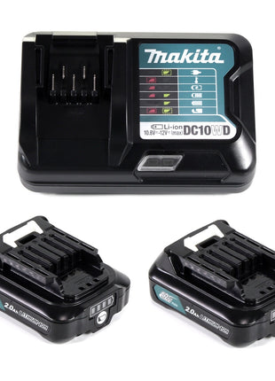 Makita Power Source Kit 12V mit 2x BL1021B Akku 2,0Ah + DC10WD Ladegerät - Toolbrothers