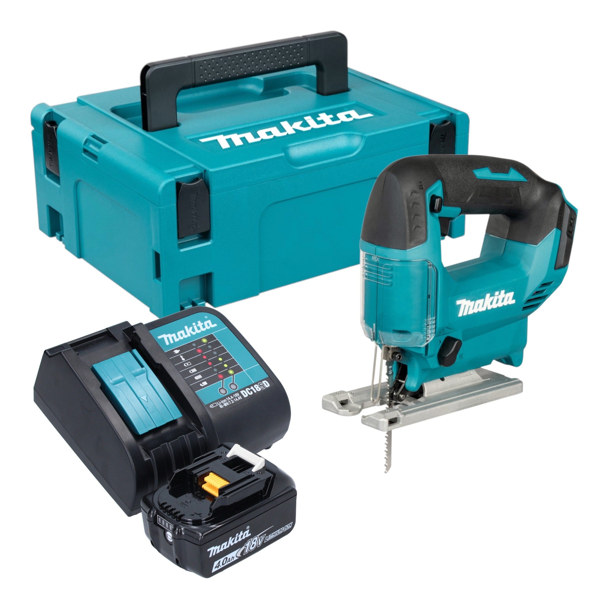 Makita DJV 186 SM1J Akku Pendelhubstichsaege 18 V 1x Akku 4 0 Ah Ladegeraet Makpac 0 - toolbrothers