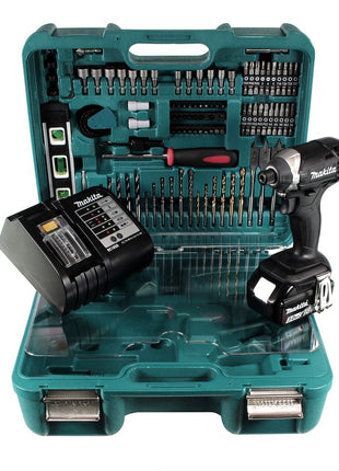 Makita DTD 152 SFTK B Akku Schlagschrauber 18V 165Nm + 1x Akku 3,0Ah + Ladegerät + 101tlg. Werkezugset im Koffer - Toolbrothers