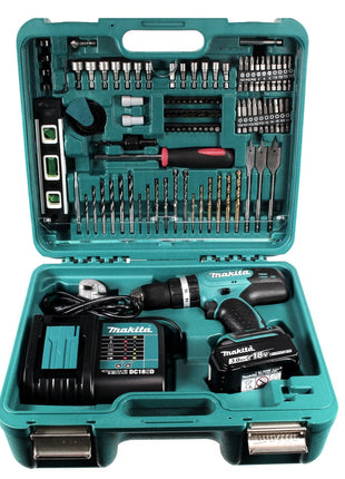 Makita DTD 155 SFTK Akku Schlagschrauber 18V 140Nm Brushless + 1x Akku 3,0Ah + Ladegerät + 101tlg. Werkezugset im Koffer - Toolbrothers