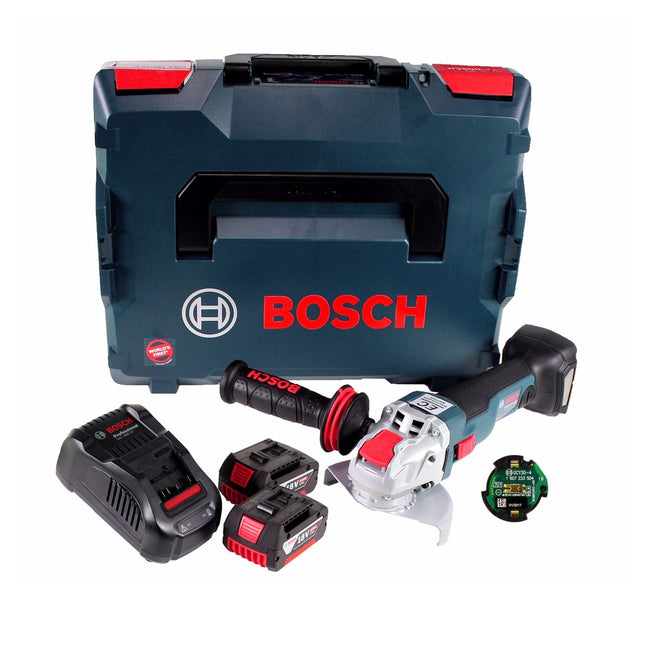 Bosch GWX 18V-10 C Akku Winkelschleifer 18V 125mm brushless X-LOCK + 2x Akku 5,0Ah + Ladegerät + Connectivity Modul + L-BOXX - Toolbrothers