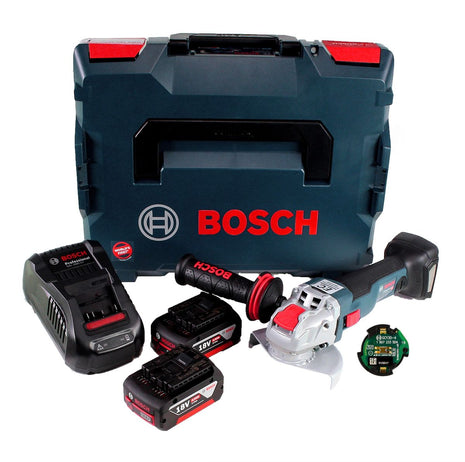 Bosch GWX 18V-10 C Akku Winkelschleifer 18V 125mm brushless X-LOCK + 2x Akku 4,0Ah + Ladegerät + Connectivity Modul + L-BOXX - Toolbrothers