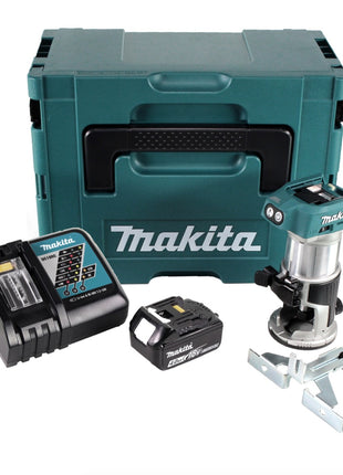 Makita DRT 50 RM1J Akku Multifunktionsfräse brushless 18V + 1x Akku 4,0 Ah + Schnellladegerät im Makpac 3 - Toolbrothers