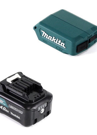 Makita DEAADP08 M1 USB Adapter für 10,8V-12V Akkus + 4,0 Ah Akku ( 197406-2 ) - Toolbrothers