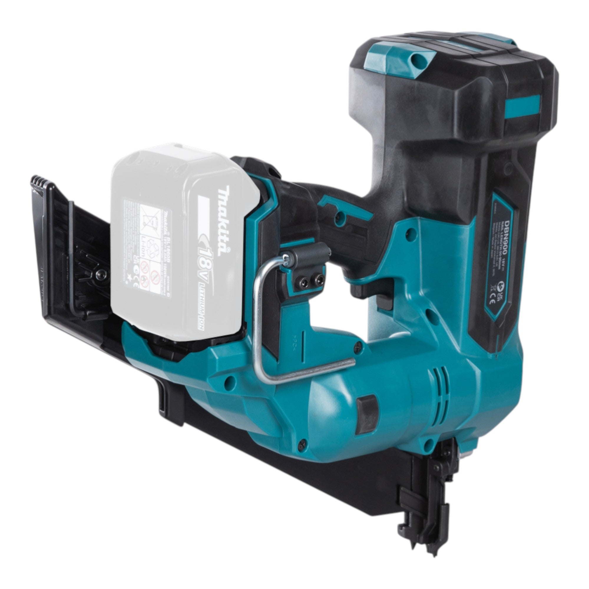 Makita DBN 900 RFK Akku Streifennagler 18 V 50 90 mm Brushless 2x Akku 3 0 Ah Ladegeraet Koffer 4 - toolbrothers
