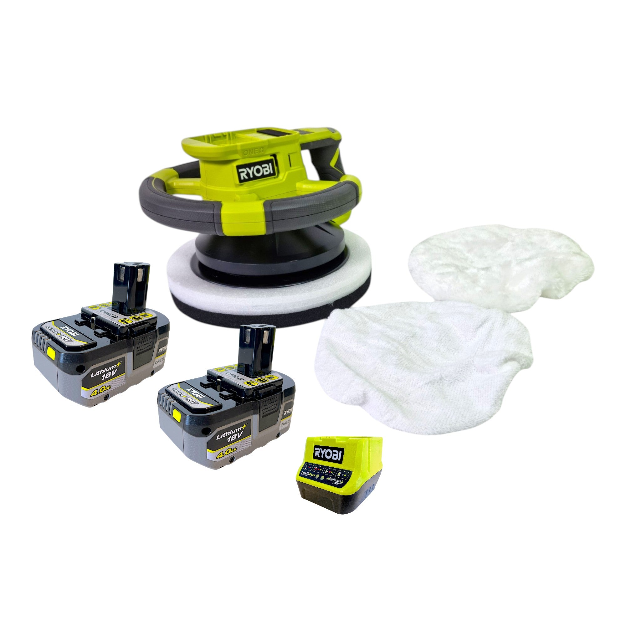 RYOBI RBP18250 0 Akku Polierer 18 V 250 mm 2x Akku 4 0 Ah Ladegeraet 0 - toolbrothers