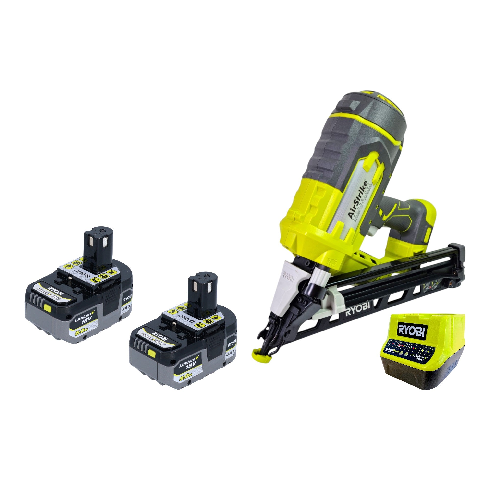 RYOBI R15GN18 0 Akku Nagler 18 V 24 64 mm 2x Akku 5 0 Ah Ladegeraet 0 - toolbrothers