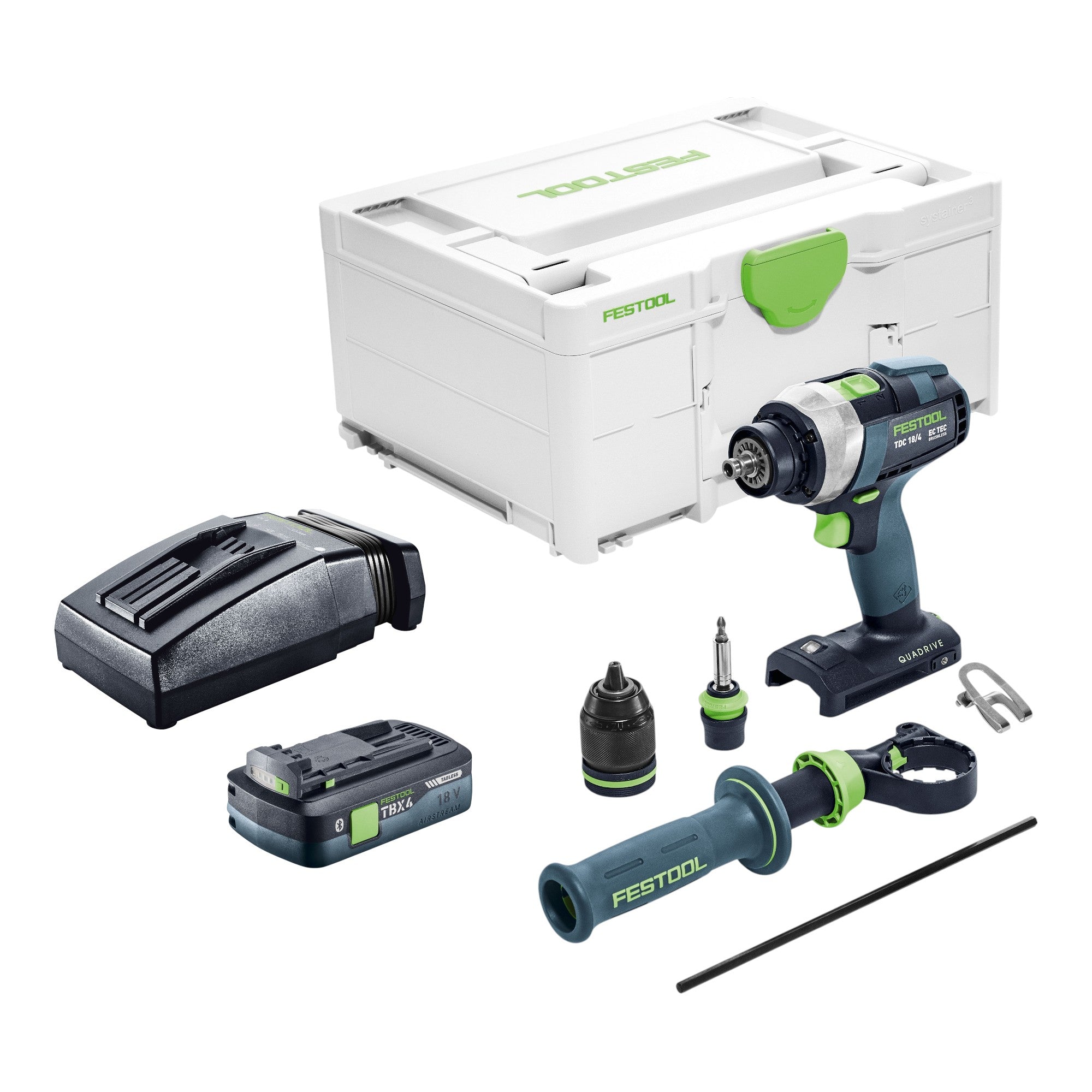 Festool TDC 18 4 Basic Akku Bohrschrauber 18 V 75 Nm Brushless 1x Akku 4 0 Ah Ladegeraet Systainer 0 - toolbrothers