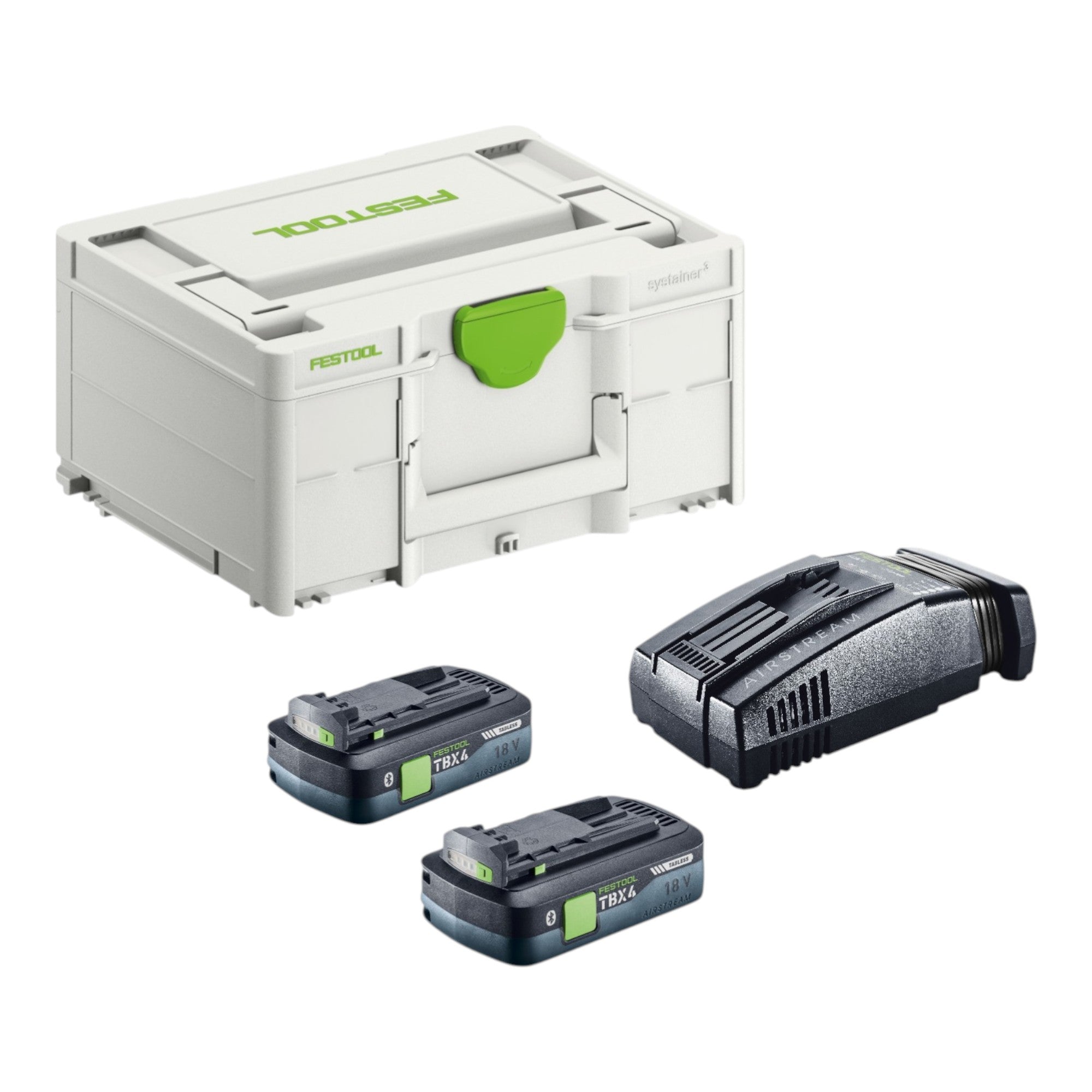 Festool Energie Set SYS 18V 2xTBX4 SCA16 mit 2x BP 18 TBX 4 C ASI Akku 18 V 4 0 Ah 2x 578745 SCA 16 Schnell Ladegeraet 576953 Systainer 0 - toolbrothers
