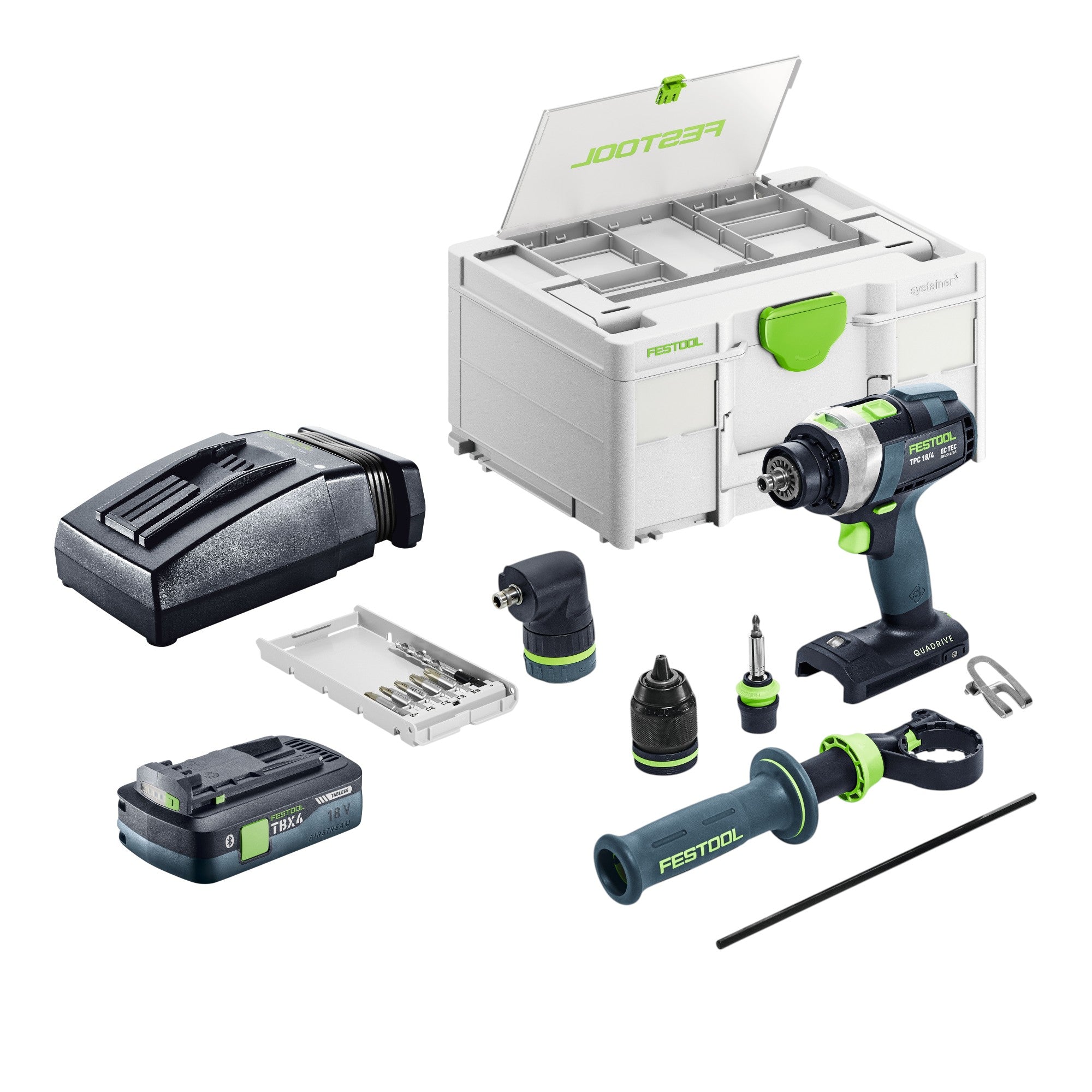 Festool TPC 18 4 Basic Set Akku Schlagbohrschrauber 18 V 75 Nm Brushless 1x Akku 4 0 Ah Ladegeraet Systainer 0 - toolbrothers