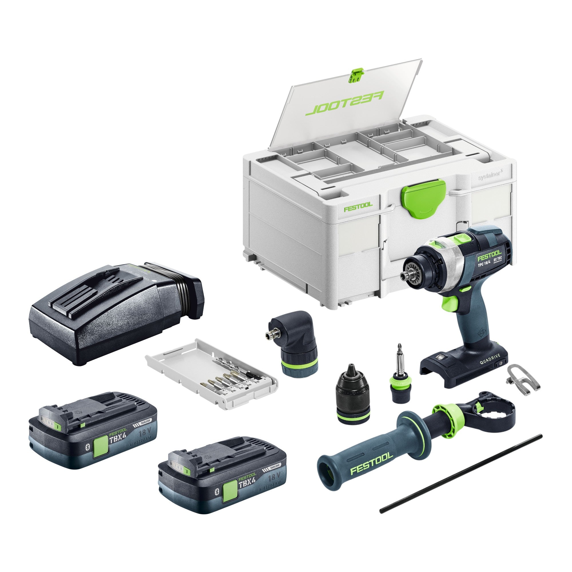 Festool TPC 18 4 Basic Set Akku Schlagbohrschrauber 18 V 75 Nm Brushless 2x Akku 4 0 Ah Ladegeraet Systainer 0 - toolbrothers