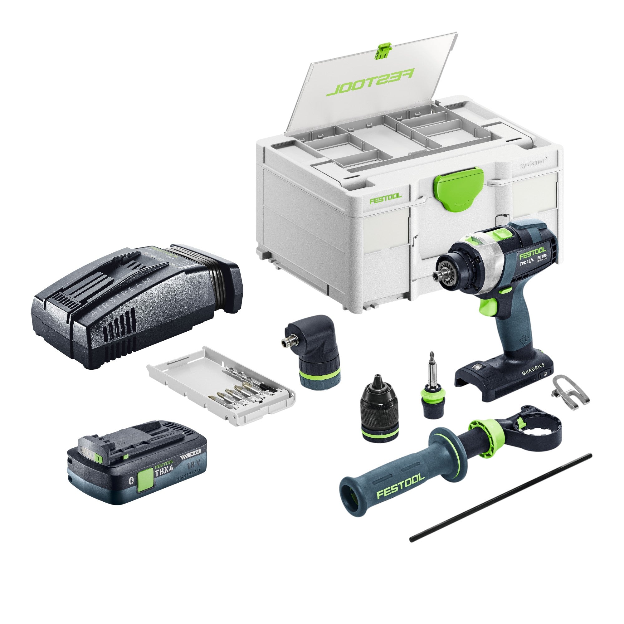 Festool TPC 18 4 Basic Set Akku Schlagbohrschrauber 18 V 75 Nm Brushless 1x Akku 4 0 Ah Schnellladegeraet Systainer 0 - toolbrothers