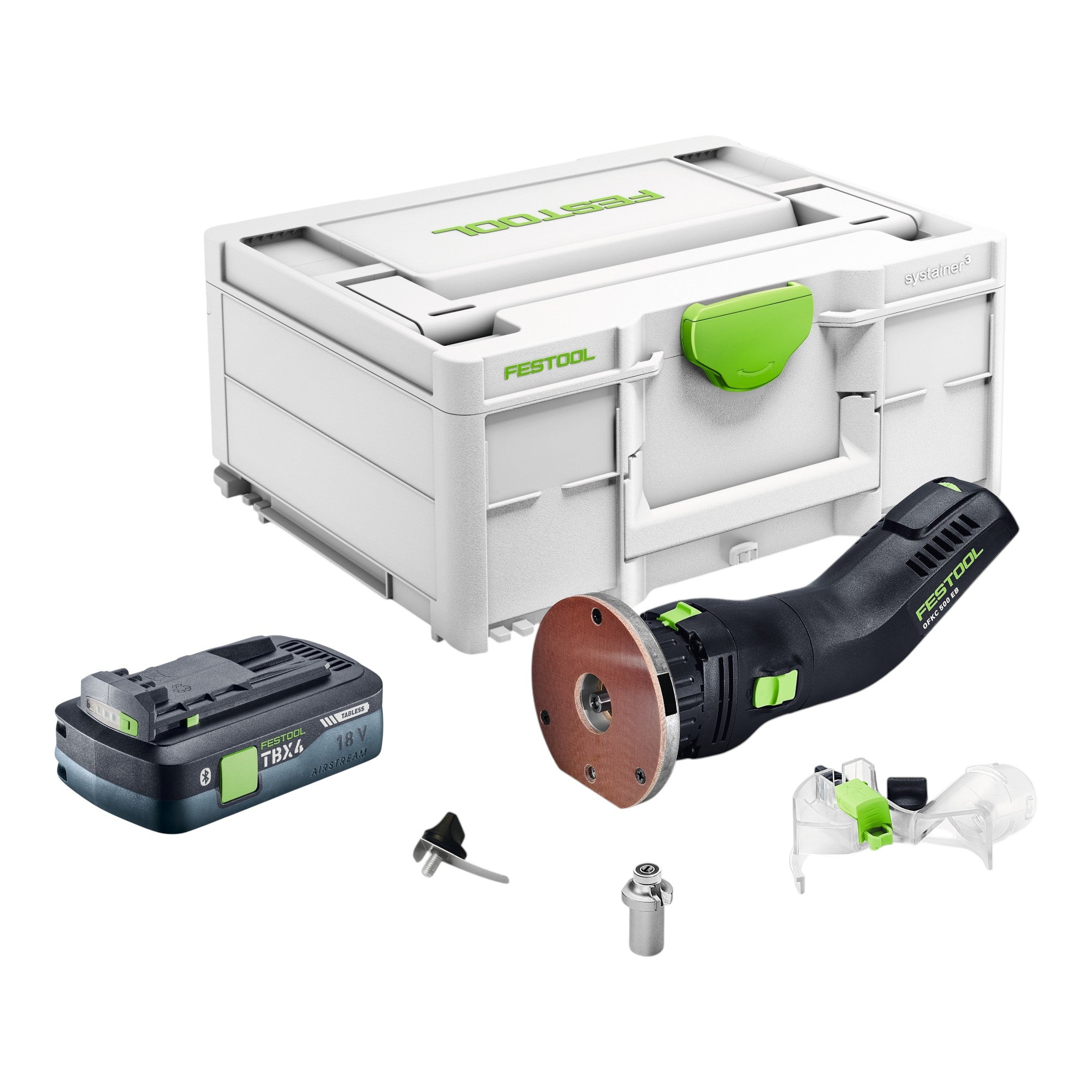 Festool OFKC 500 R3 EB Basic Akku Kantenfraese 18 V 10 mm Brushless 1x Akku 4 0 Ah Systainer ohne Ladegeraet 0 - toolbrothers