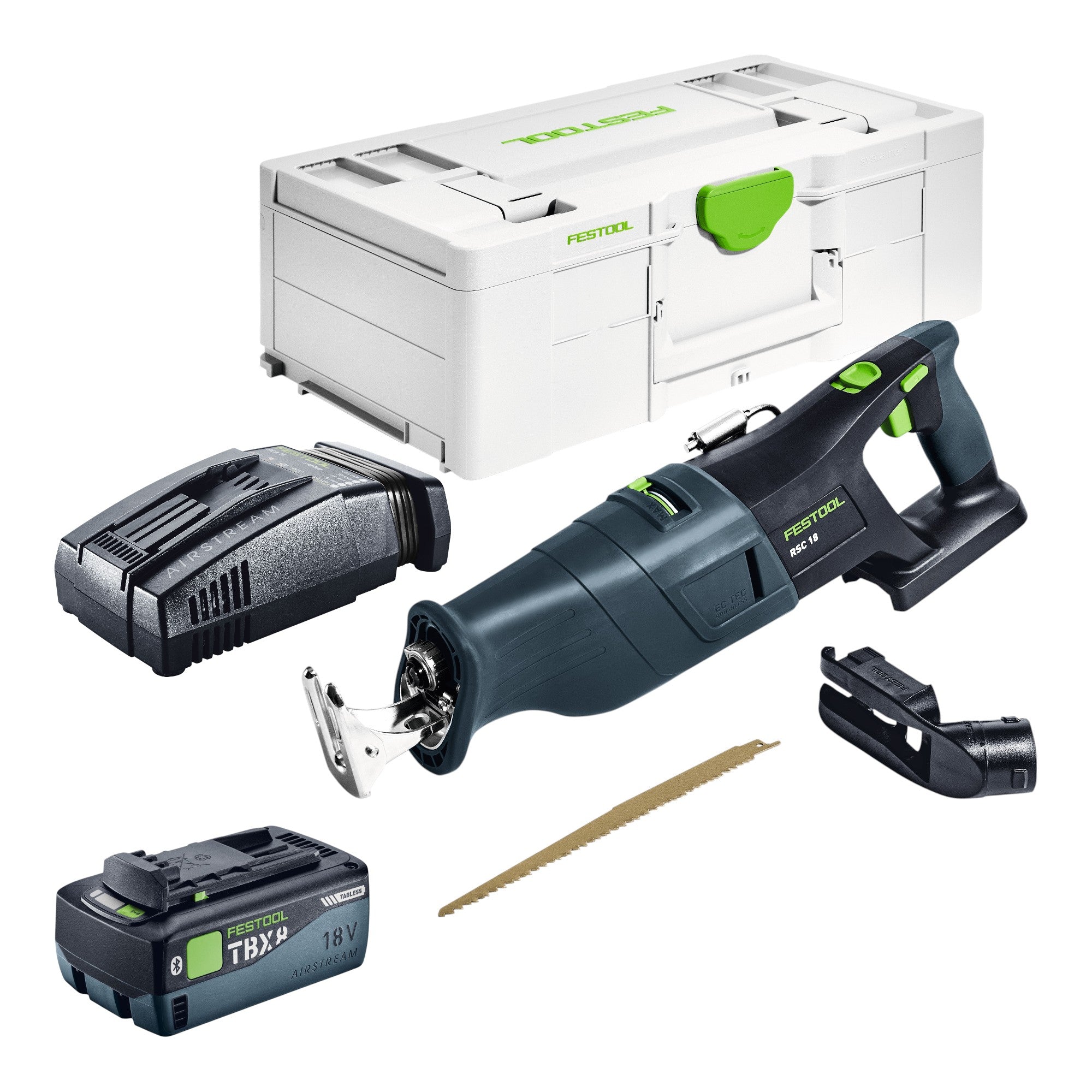 Festool RSC 18 EB Basic Akku Saebelsaege 18 V Brushless 1x Akku 8 0 Ah Schnellladegeraet Systainer 0 - toolbrothers