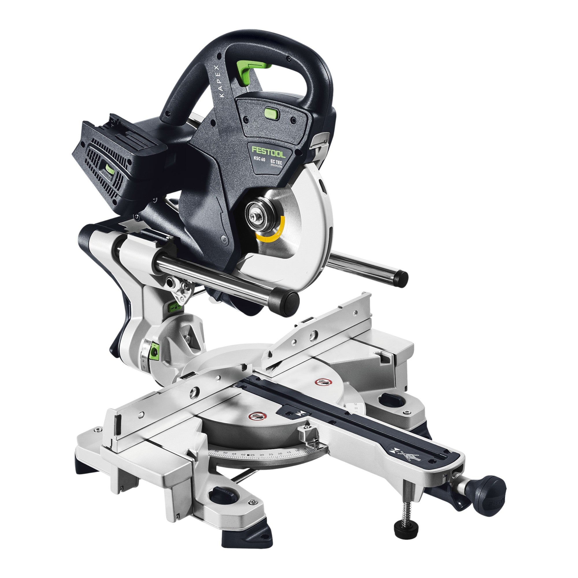 Festool KAPEX KSC 60 EB Basic Akku Kapp Zugsaege 18 V 36 V 216 mm Brushless 4x Akku 8 0 Ah Doppelladegeraet Systainer 1 - toolbrothers