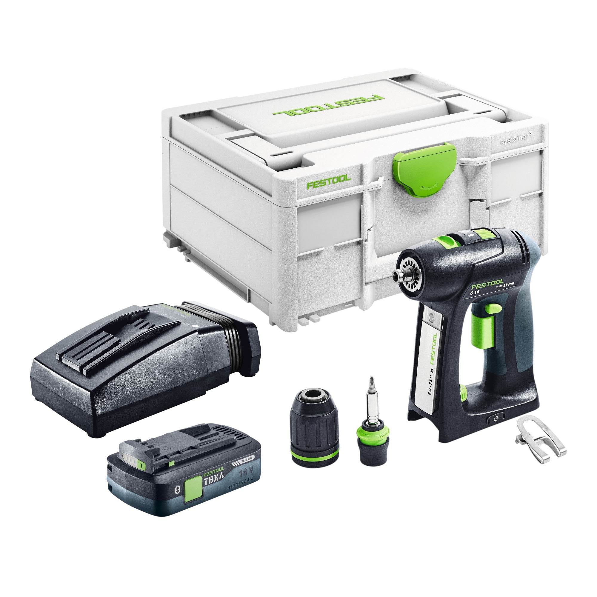 Festool C 18 Basic Akku Bohrschrauber 18 V 45 Nm Brushless 1x Akku 4 0 Ah Ladegeraet Systainer 0 - toolbrothers