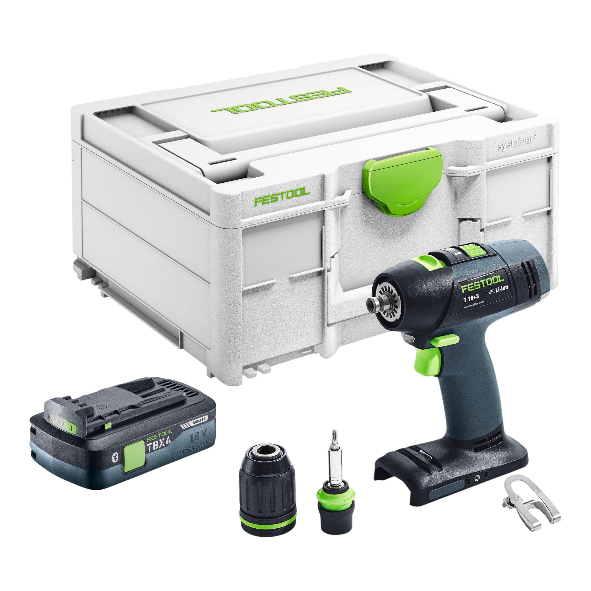 Festool T 18 3 Basic Akku Bohrschrauber 18 V 50 Nm Brushless 1x Akku 4 0 Ah Systainer ohne Ladegeraet 0 - toolbrothers