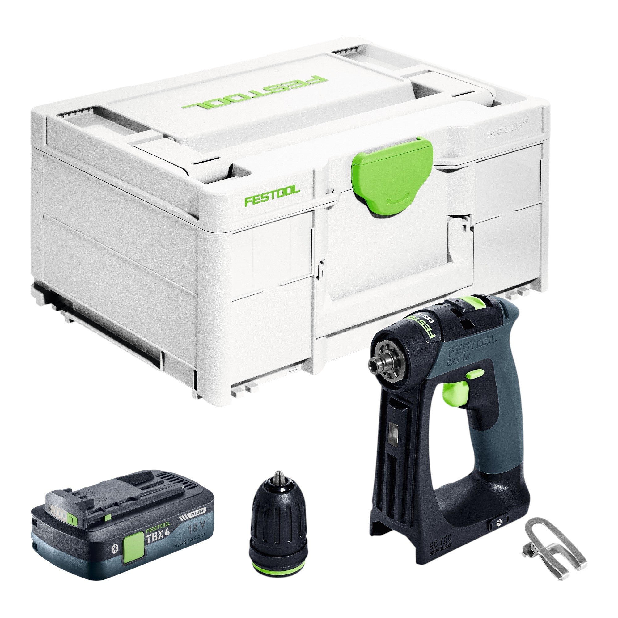 Festool CXS 18 Basic Akku Bohrschrauber 18 V 40 Nm Brushless 1x Akku 4 0 Ah Systainer ohne Ladegeraet 0 - toolbrothers