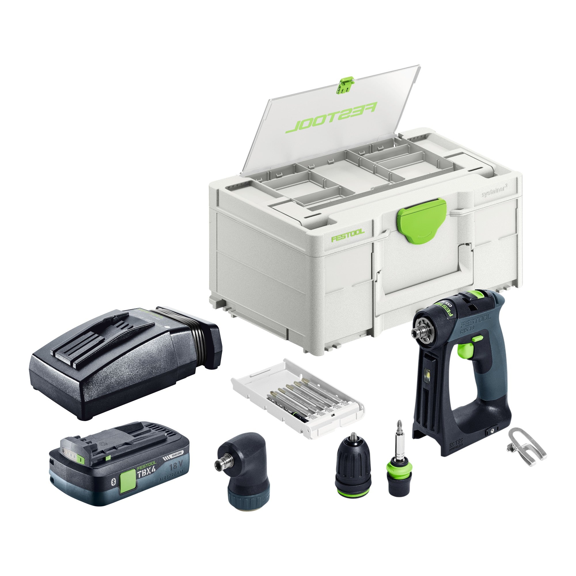Festool CXS 18 Basic Set Akku Bohrschrauber 18 V 40 Nm Brushless 1x Akku 4 0 Ah Ladegeraet Systainer 0 - toolbrothers