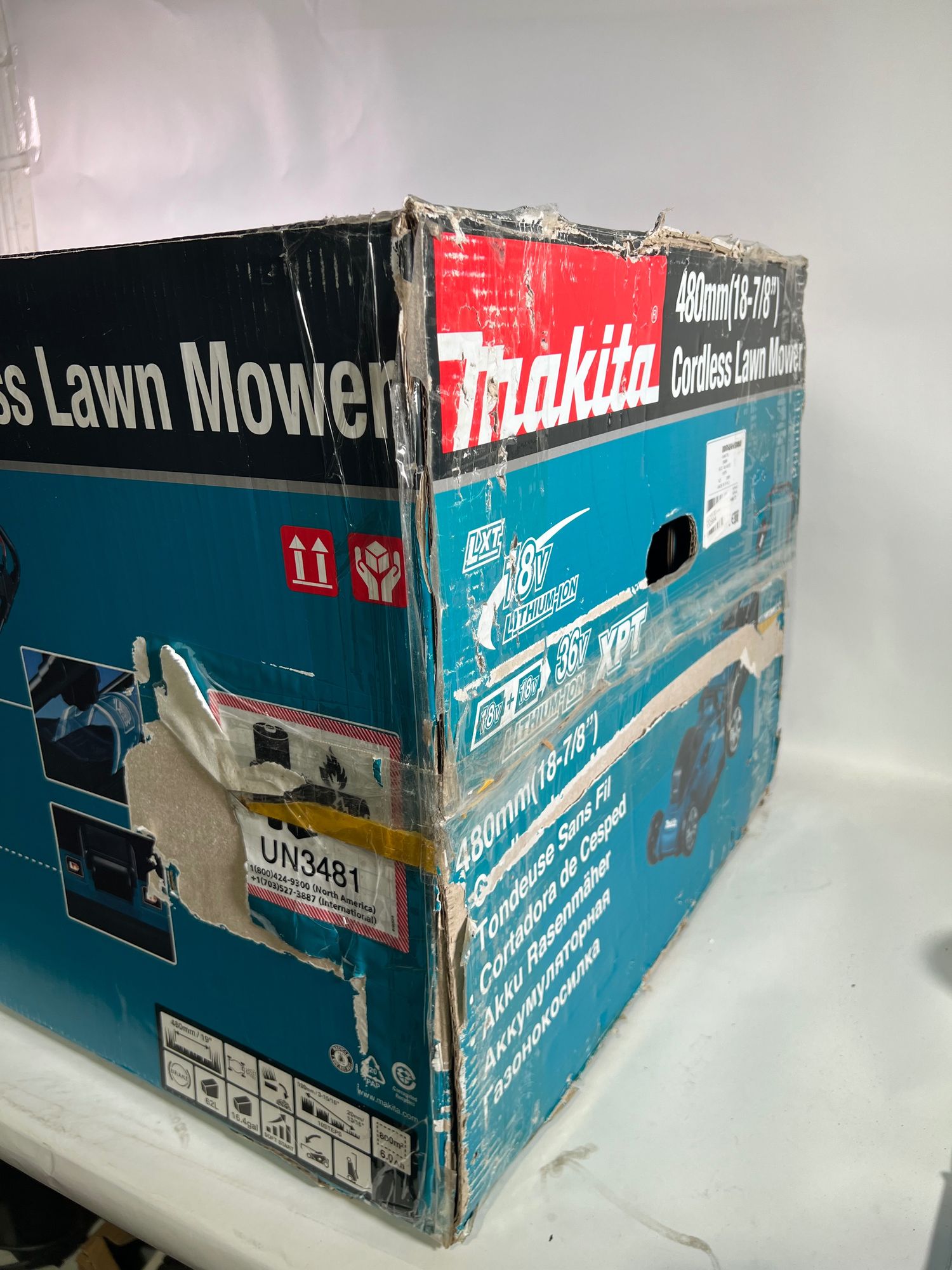 Makita DLM 480 Z Akku Rasenmaeher 36 V 2x 18 V 48 cm 62 l Solo ohne Akku ohne Ladegeraet OVP Beschaedigt 3 - toolbrothers