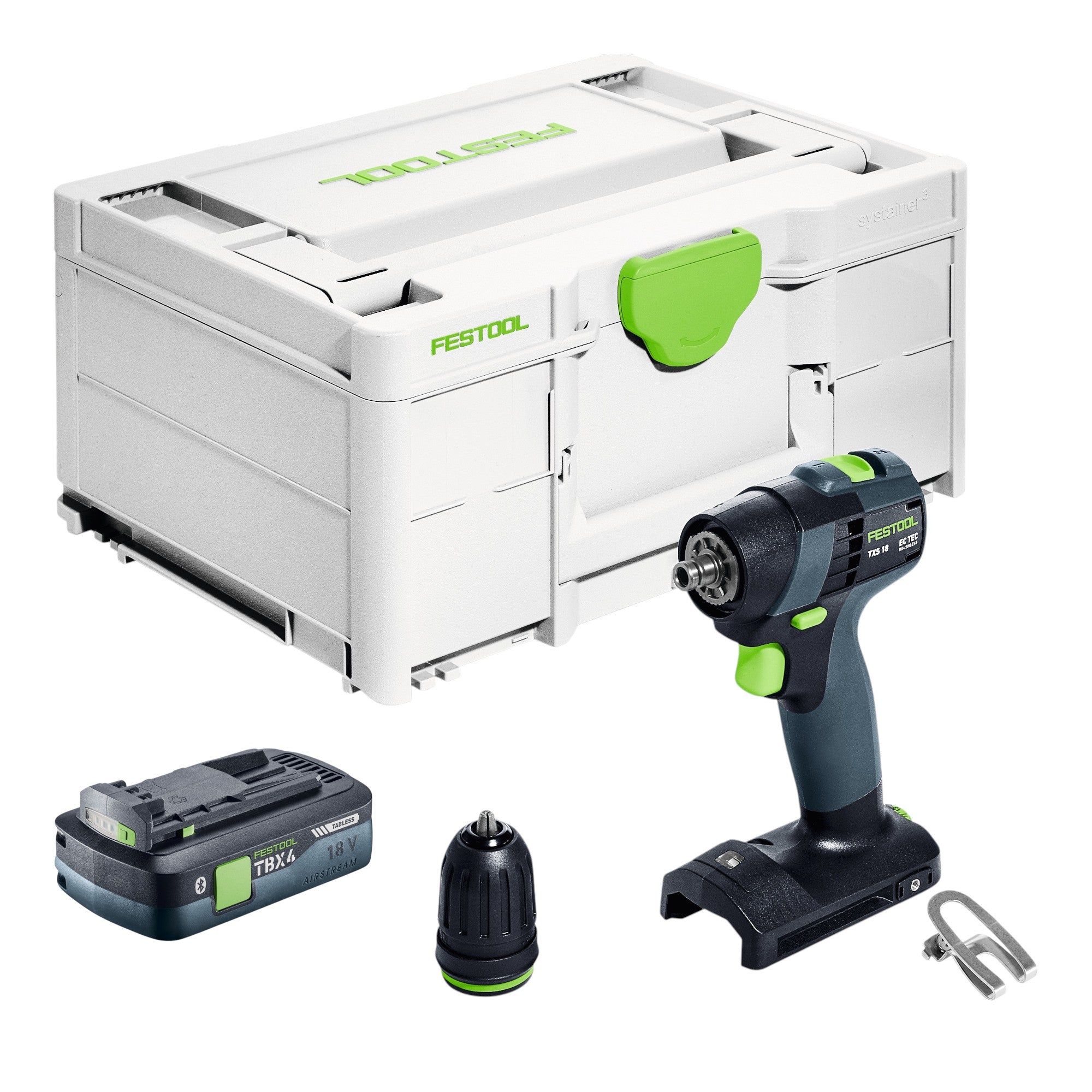 Festool TXS 18 Basic Akku Bohrschrauber 18 V 40 Nm Brushless 1x Akku 4 0 Ah Systainer ohne Ladegeraet 0 - toolbrothers