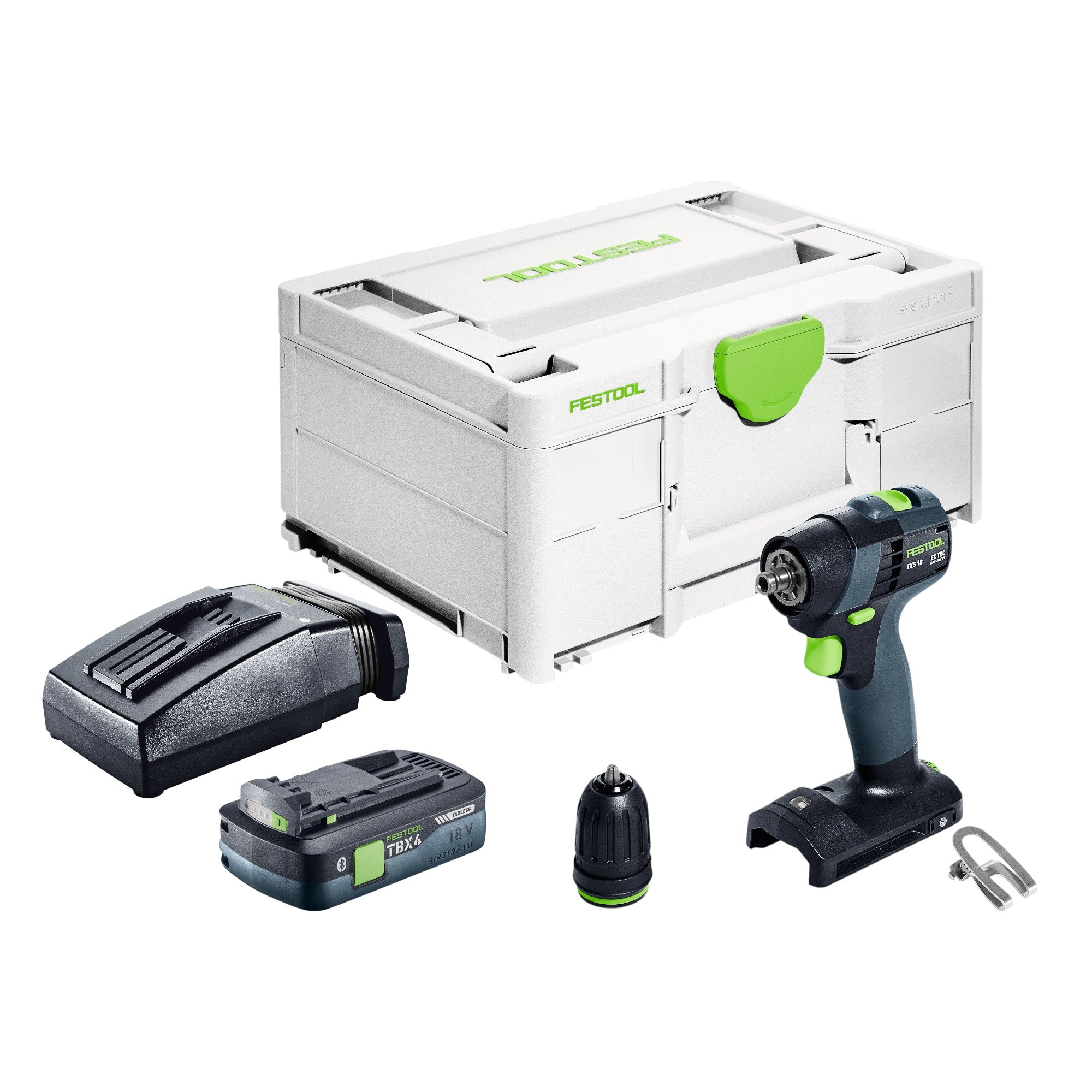 Festool TXS 18 Basic Akku Bohrschrauber 18 V 40 Nm Brushless 1x Akku 4 0 Ah Ladegeraet Systainer 0 - toolbrothers