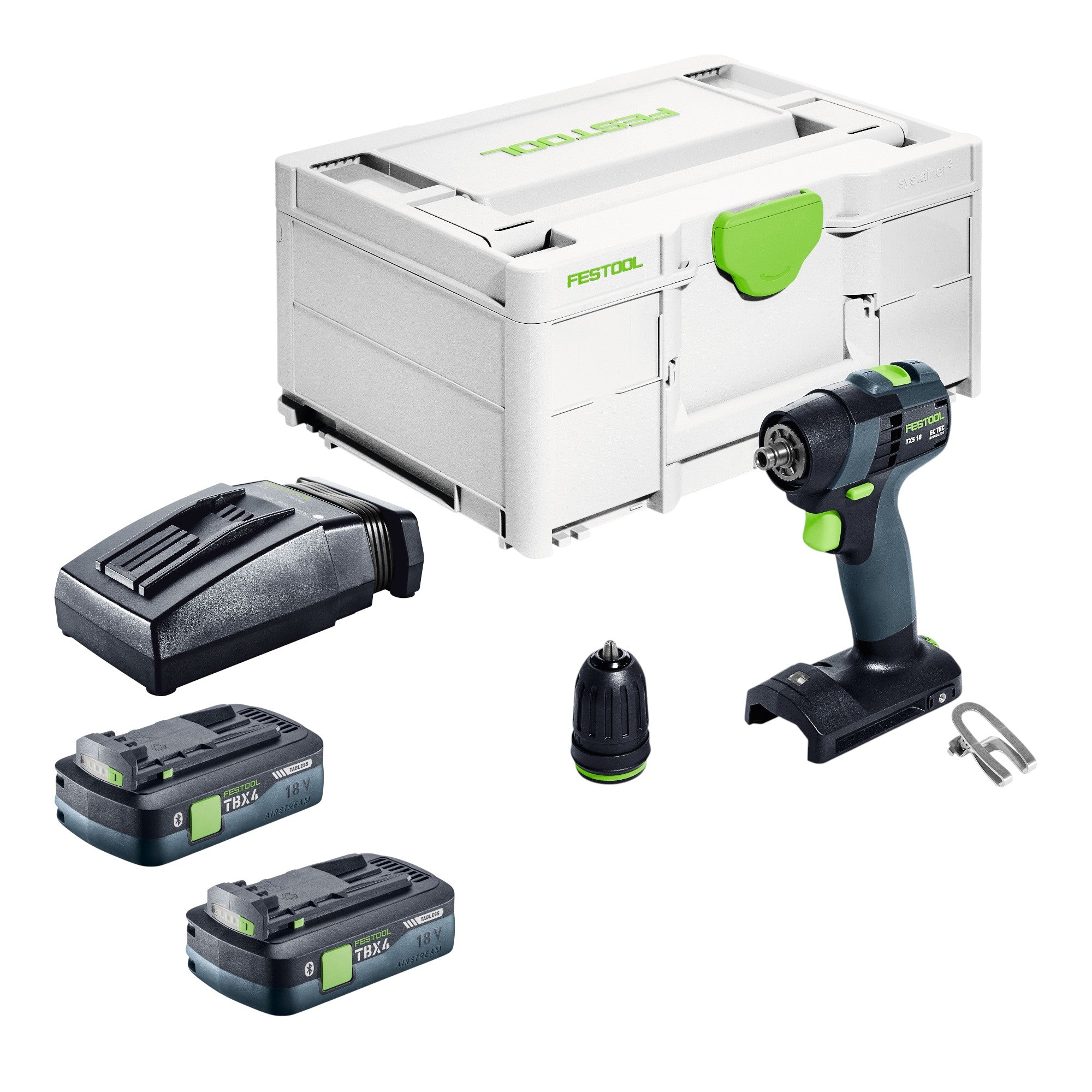 Festool TXS 18 Basic Akku Bohrschrauber 18 V 40 Nm Brushless 2x Akku 4 0 Ah Ladegeraet Systainer 0 - toolbrothers